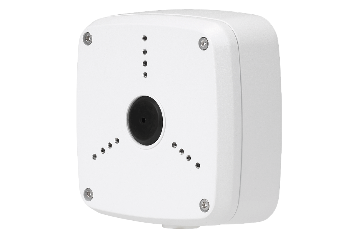 Outdoor Square Junction Box for 3 Screw Base Cameras (Metal)