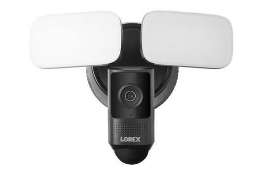 Lorex 2K Wi-Fi Floodlight Security Camera (32GB, Black, Open Box)