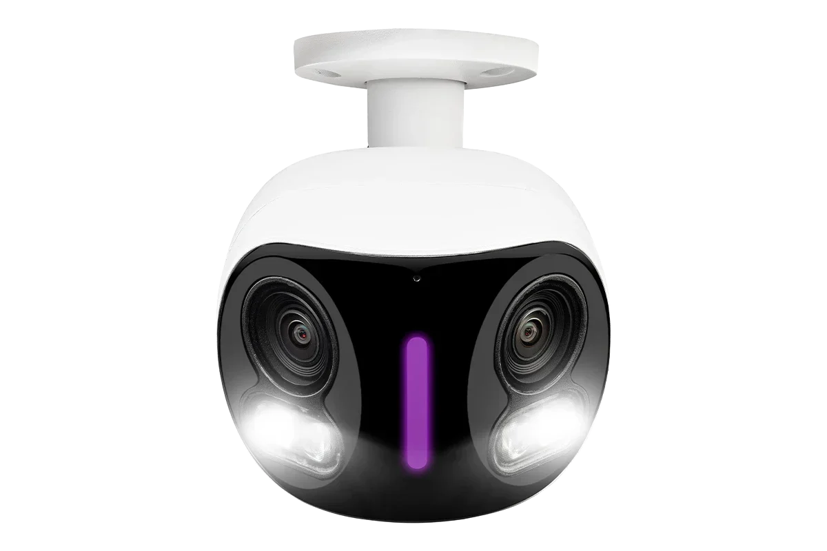 Lorex 4K Dual Lens Wi-Fi Security Camera with Smart Security Lighting