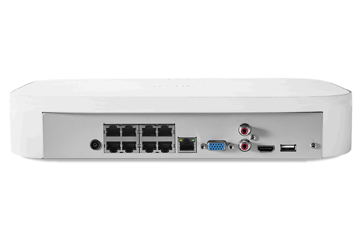 4K 8-channel 2TB Wired NVR System