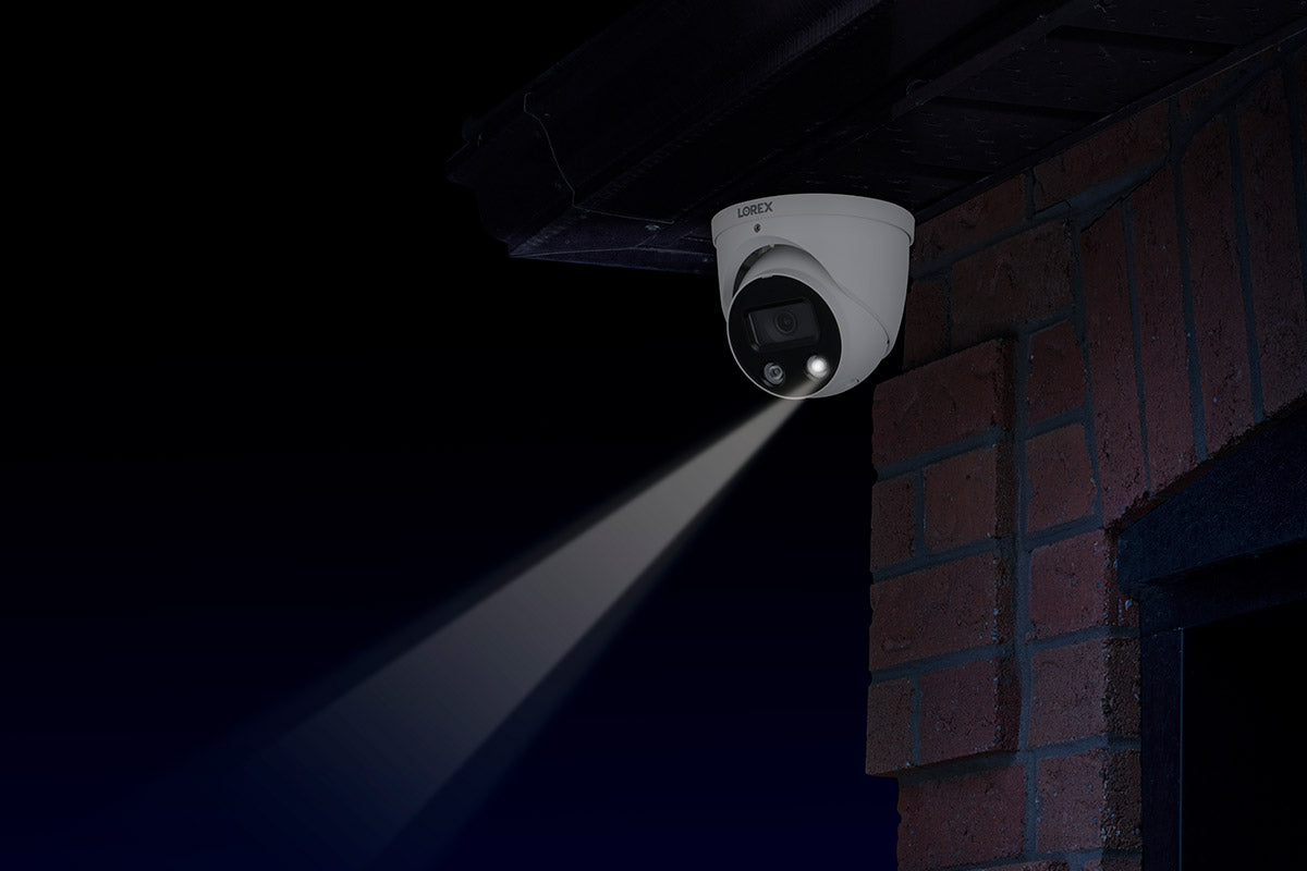 Lorex 4K IP Wired Dome Security Camera with Smart Deterrence and Smart Motion Detection