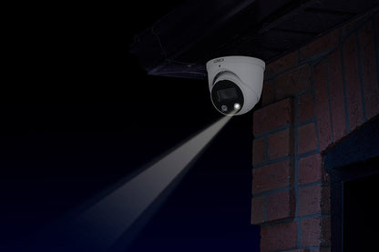 Lorex 4K IP Wired Dome Security Camera with Smart Deterrence and Smart Motion Detection
