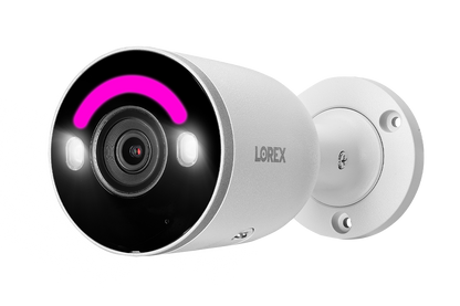 Lorex 4K IP Wired Bullet Security Camera with Smart Security Lighting and Smart Motion Detection
