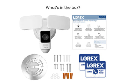 Lorex 2K Wi-Fi Floodlight Security Camera (32GB) - Open Box