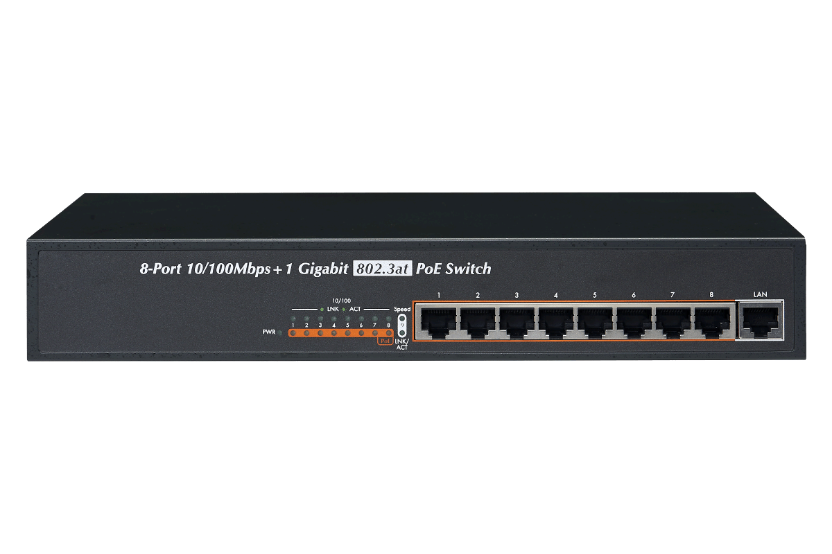 8-Channel High-Power PoE Switch