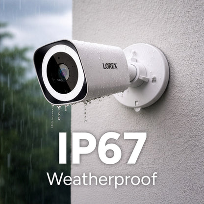 Lorex Connect 4K Wired PoE Bullet Camera with Smart Security Lighting