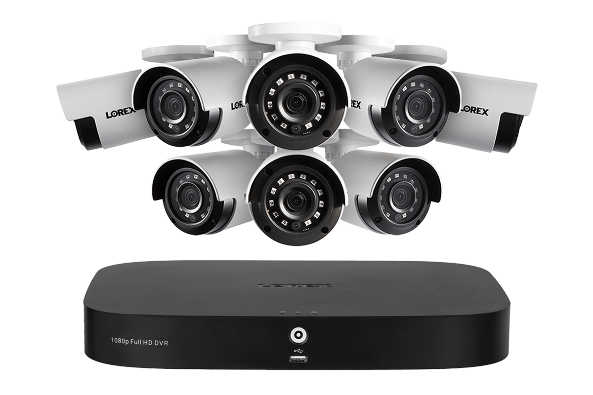 Lorex 1080p (8 Camera Capable) 1TB Wired DVR System with Analog Security Cameras