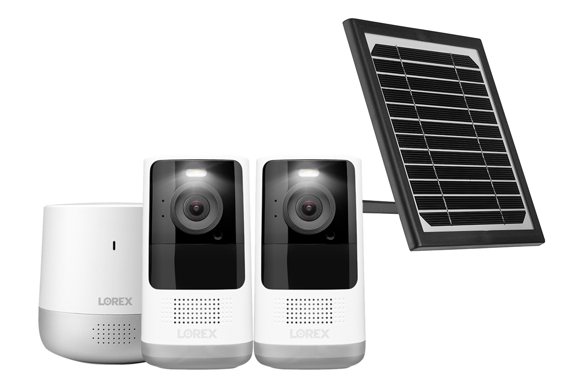 2K Wire-Free, Battery-operated Security System + Solar Panel