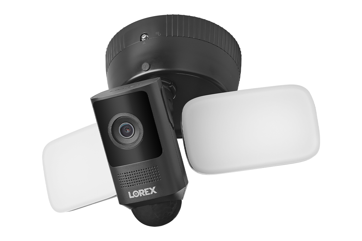 Lorex 2K Wi-Fi Floodlight Security Camera (32GB, Black, Open Box)