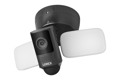 Lorex 2K Wi-Fi Floodlight Security Camera (32GB, Black, Open Box)