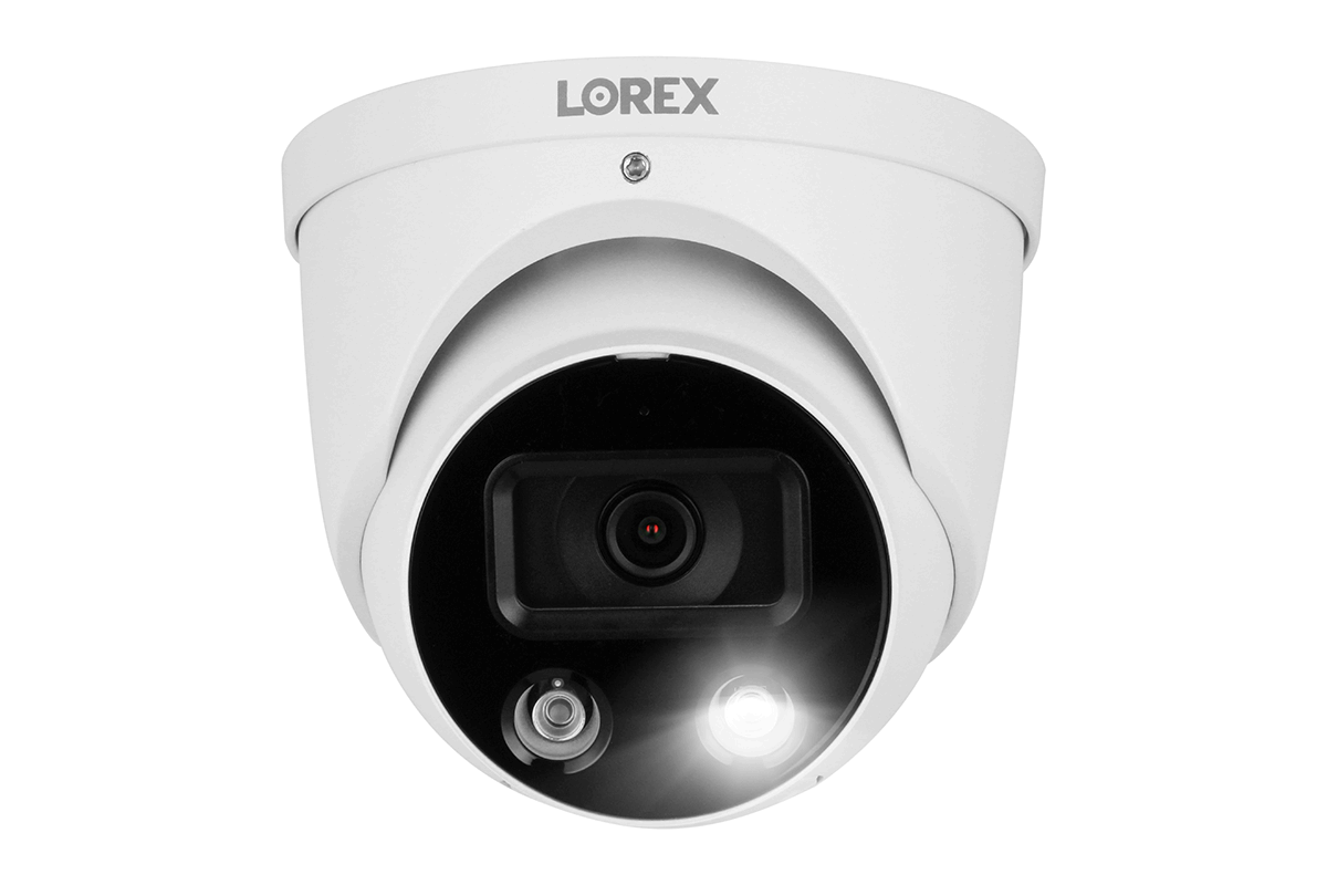 Lorex 4K IP Wired Dome Security Camera with Smart Deterrence and Smart Motion Detection