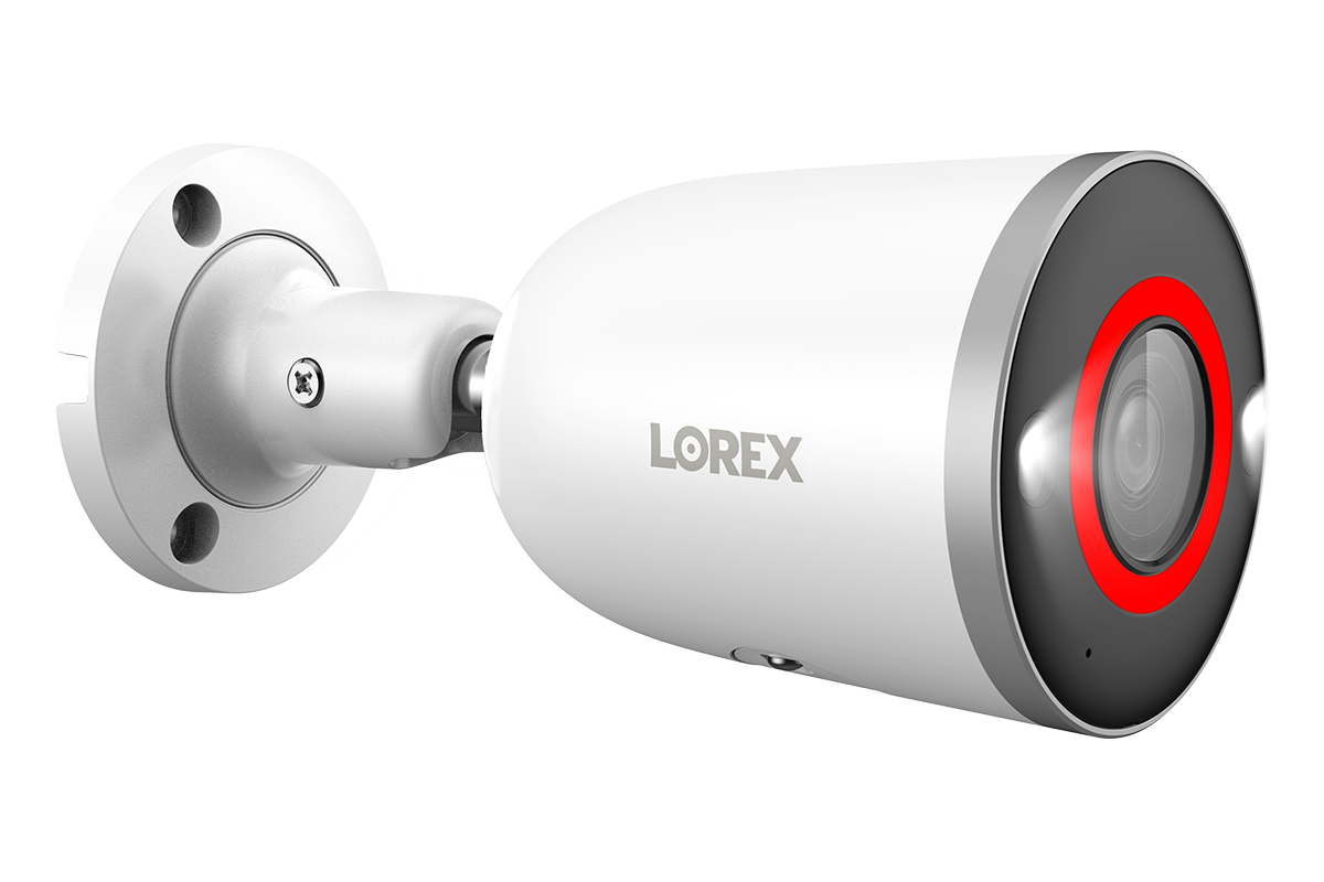 Lorex 4K IP Wired Bullet Security Camera with Smart Security Lighting and Smart Motion Detection