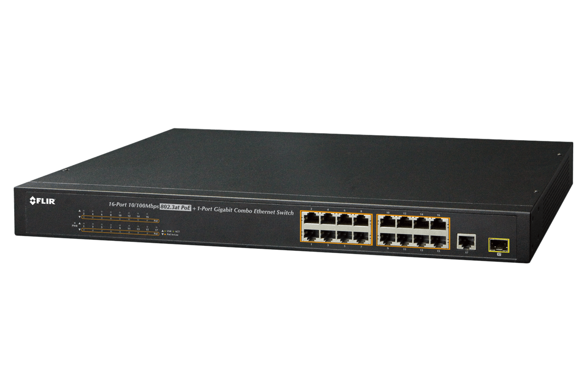 16-Channel PoE+ Switch